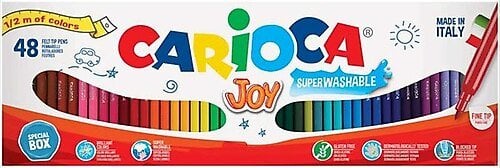 Carioca Joy Süper Yıkanabilir Keçeli Boya Kalem Seti 48 Renk