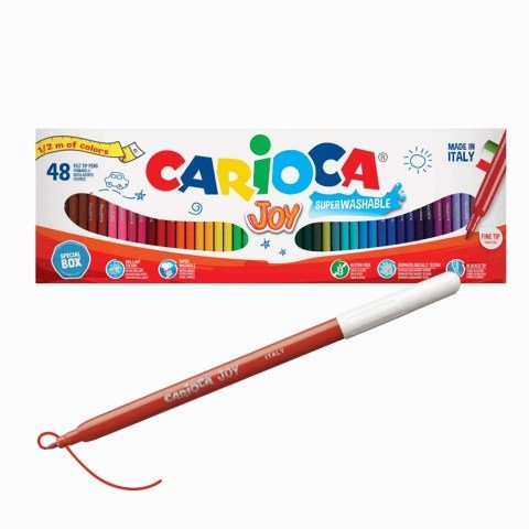 Carioca Joy Süper Yıkanabilir Keçeli Boya Kalem Seti 48 Renk