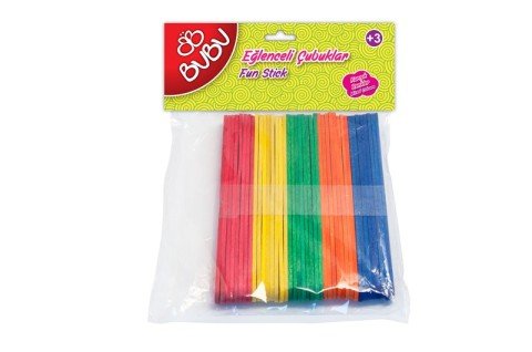Bu-Bu Eğlenceli Çubuklar Renkli 11.5x1