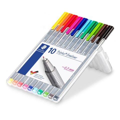 Staedtler Triplus Fineliner Kalem Seti 10 Renk 0.3mm