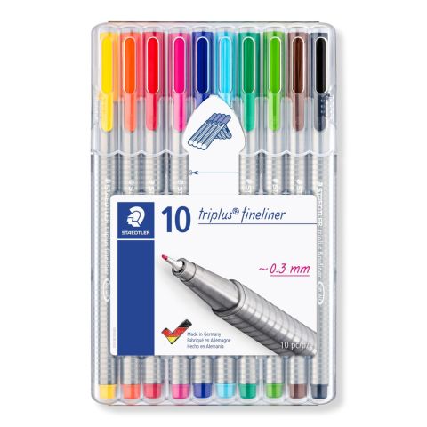 Staedtler Triplus Fineliner Kalem Seti 10 Renk 0.3mm