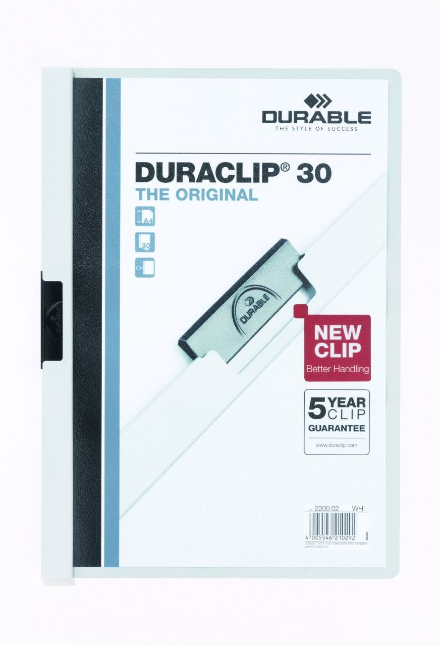 Durable Duraclip Original 30 Sayfa Kapasiteli - Beyaz