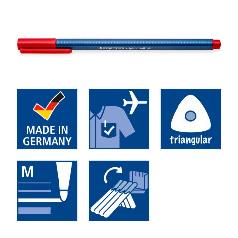 Staedtler Triplus Ballpoint Tükenmez Kalem Seti 10 Renk M