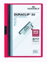 Durable Duraclip Original 30 Sayfa Kapasiteli - Kırmızı