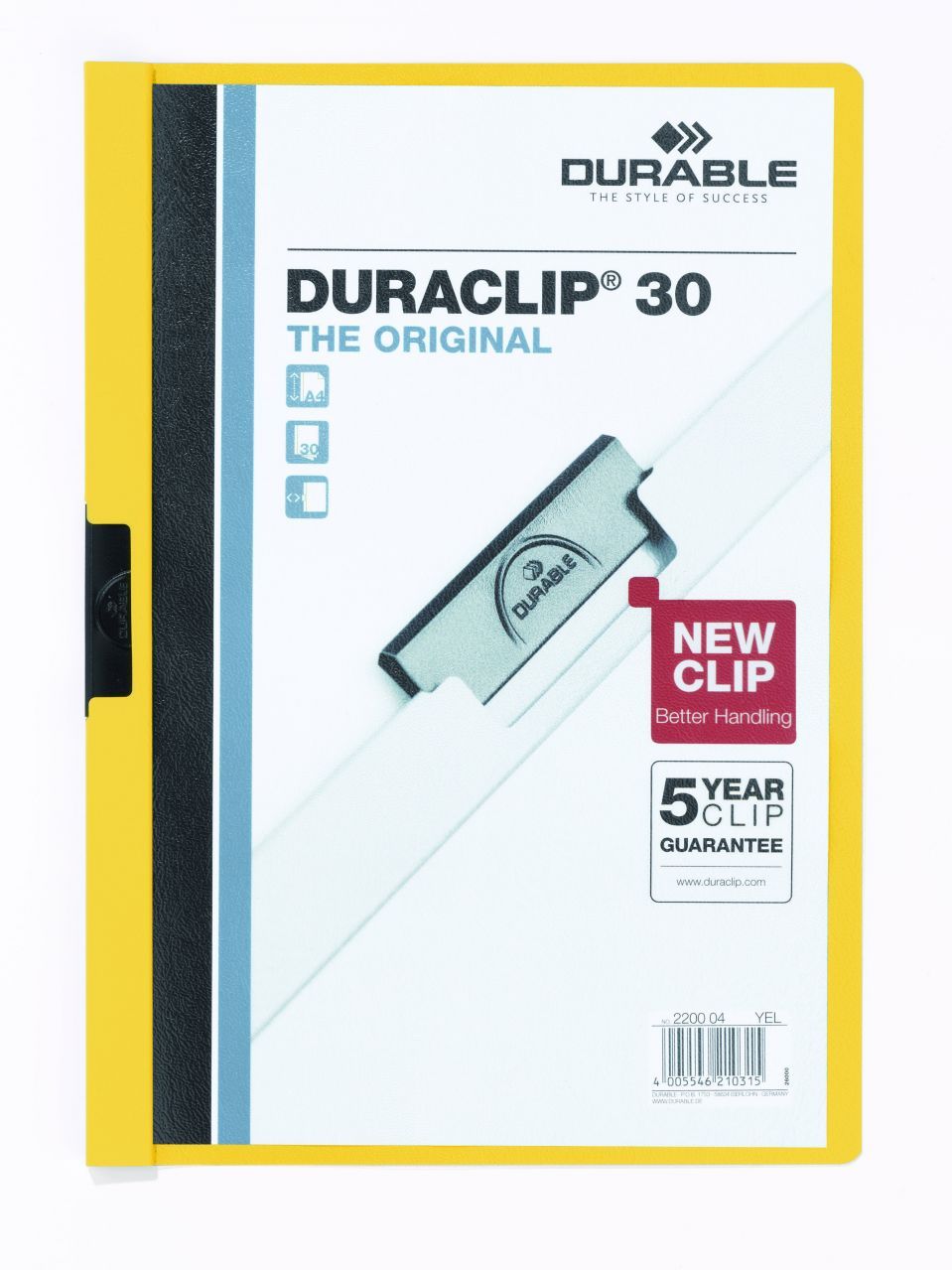Durable Duraclip Original 30 Sayfa Kapasiteli - Sarı