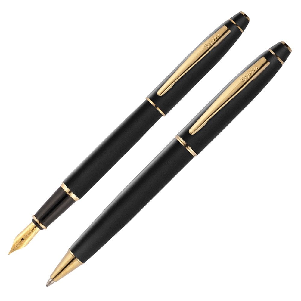 Scrikss 35 Dolmakalem + Tükenmez Tk Mat Siyah Altın