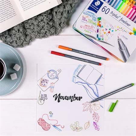 Staedtler Triplus Fineliner Kalem Seti 60 Renk 0.3mm