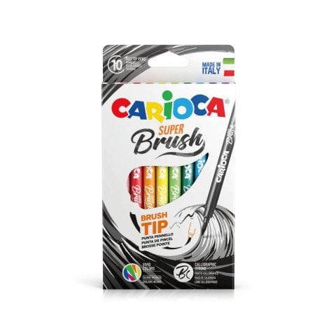 Carioca Super Brush Keçeli Boya Kalem Seti 10 Renk