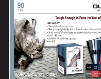 Durable Duraclip Original 30 Sayfa Kapasiteli - Mavi