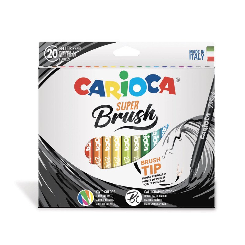 Carioca Super Brush Keçeli Boya Kalem Seti 20 Renk