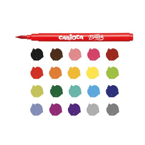 Carioca Super Brush Keçeli Boya Kalem Seti 20 Renk