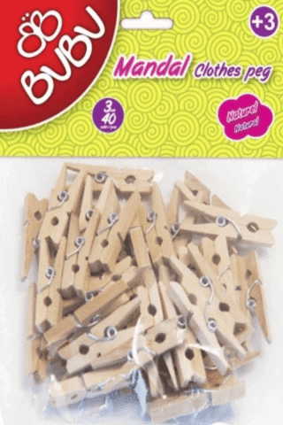Bu-Bu Mandal 3cm Naturel 40'lı