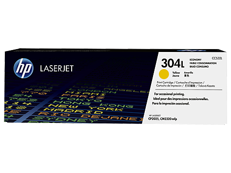 HP 304L Economy Yellow Original LaserJet Toner Cartridge (CC532L)