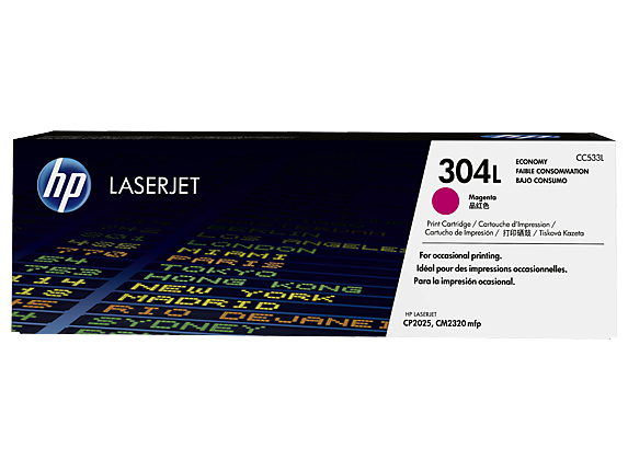 HP 304L Economy Magenta Original LaserJet Toner Cartridge (CC533L)