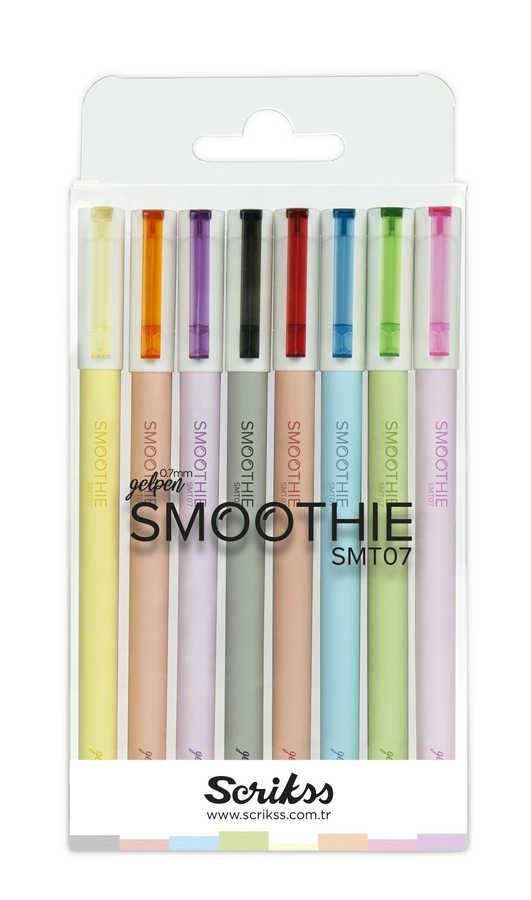 Scrikss Smoothie 0.7mm Jel Kalem 8'li Set