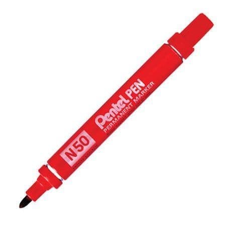 Pentel N50 Yuvarlak Uçlu Permanent Markör Kırmızı