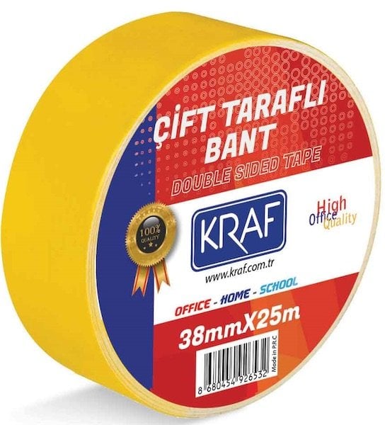 Kraf Çift Taraflı Bant 38mmx25m