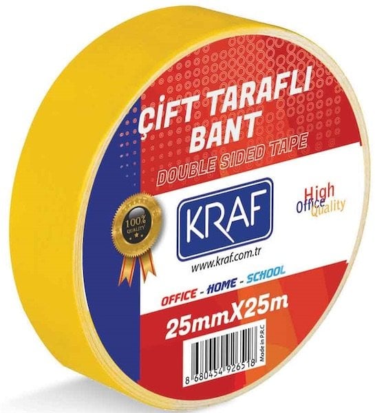 Kraf Çift Taraflı Bant 25mmx25m