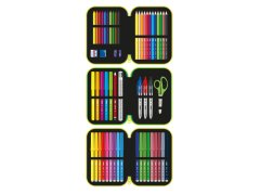 Milan SCARY MONSTERS Ürünlü 3 Katlı Kalem Çantası - Turuncu Desenli