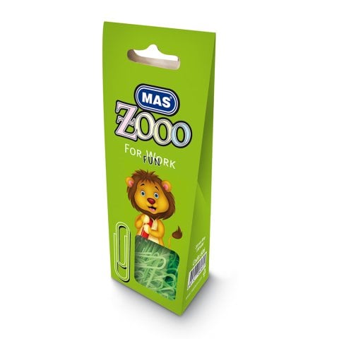 Mas Zoo Karton Kutuda Yeşil Renk Ataş No:3