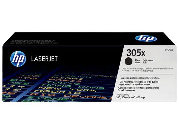 HP 305X Yüksek Kapasiteli Siyah Orijinal LaserJet Toner Kartuşu (CE410X)
