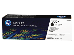 HP 305X 2-pack High Yield Black Original LaserJet Toner Cartridges (CE410XD)