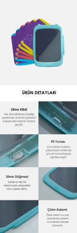 Xiaomi Wicue 11” Saydam LCD Dijital Eğitim Tableti – Mavi