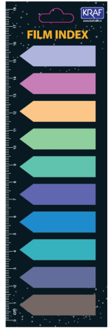 Kraf Plastik Film Index Ok Şekilli 12X44mm. 10 RenkX 20 Sayfa