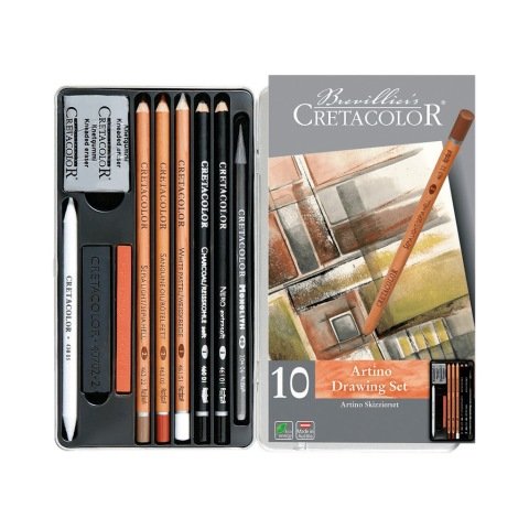 Cretacolor Artino Çizim Seti 10 Parça Metal Kutu 40020