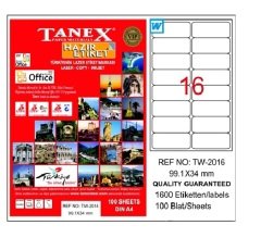 Tanex TW-2016 Laser Etiket 99X34mm