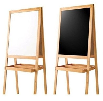 Akyazı Ahşap Ayaklı Siyah+Beyaz Yazı Tahtası