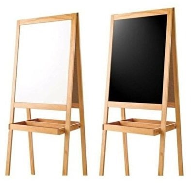 Akyazı Ahşap Ayaklı Siyah+Beyaz Yazı Tahtası