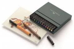 Faber Castell Pitt Çizim Kalemi Fırça Uç Studio Box 24 Renk
