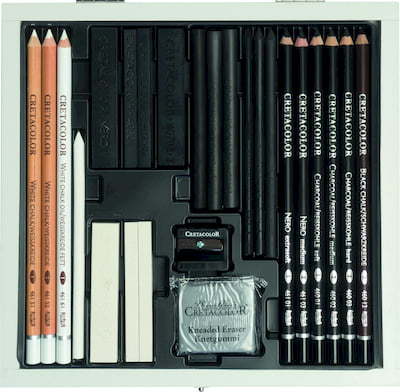 Cretacolor Black&White Premium Çizim Seti 25 Parça Metal Kutu 40026