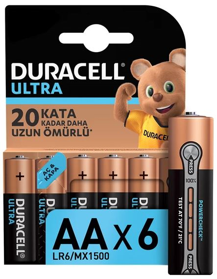 Duracell Ultra Power Kalem Pil AA 6'lı Kart