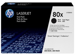 HP 80X 2'li Paket Yüksek Kapasiteli Siyah Orijinal LaserJet Toner Kartuşları (CF280XD)
