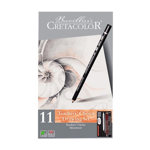 Cretacolor Teacher's Choice Beginner Temel Çizim Seti 11 Parça Metal Kutu 40033