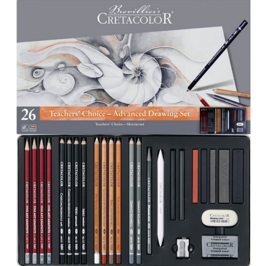 Cretacolor Teacher's Choice Advanced Çizim Seti 27 Parça Metal Kutu 40042