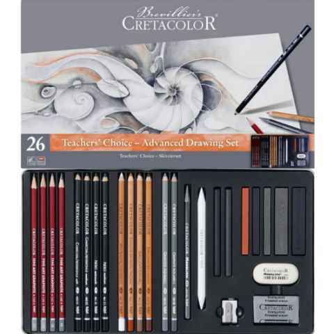 Cretacolor Teacher's Choice Advanced Çizim Seti 27 Parça Metal Kutu 40042