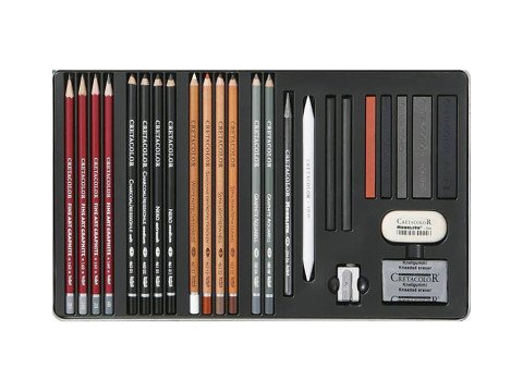Cretacolor Teacher's Choice Advanced Çizim Seti 27 Parça Metal Kutu 40042