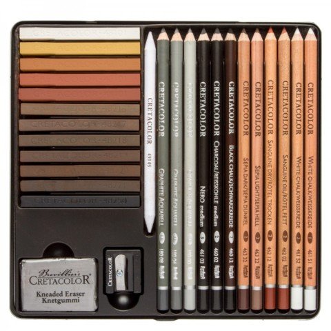 Cretacolor Creativo Premium Çizim Seti 27 Parça Metal Kutu 40031