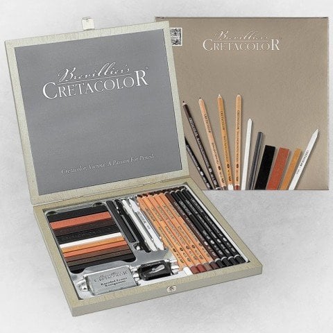 Cretacolor Passion Box Premium Çizim Seti 25 Parça Metal Kutu 40041