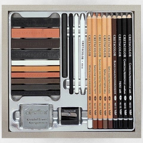 Cretacolor Passion Box Premium Çizim Seti 25 Parça Metal Kutu 40041