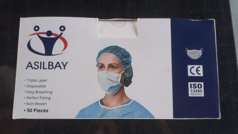 Asılbay Medikal Yüz Maskesi 50'li Açık Mavi
