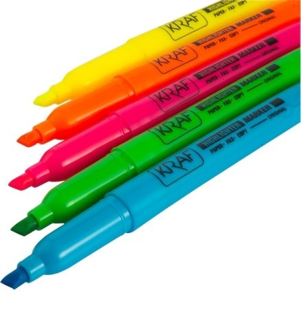 Kraf Kalem Tipi Fosforlu Kalem 5'li Set