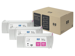 HP 81 3-pack 680-ml Magenta DesignJet Dye Ink Cartridges (C5068A)