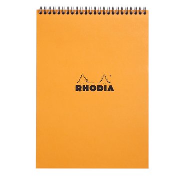 Rhodia A4 Turuncu Kapak Spiralli Çizgili Bloknot