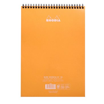 Rhodia A5 Turuncu Kapak Spiralli Çizgili Defter