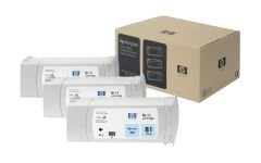 Hp 81 C5070A Orjinal Açık Mavi Kartuş 3'lü Paket