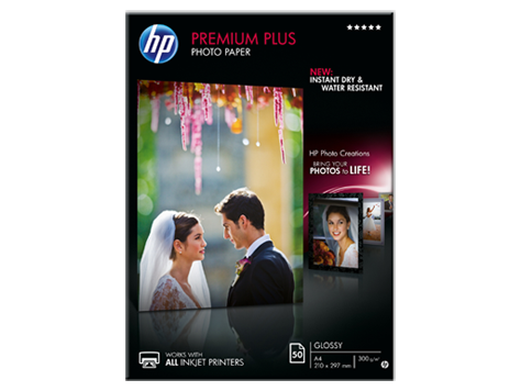 HP Premium Plus Parlak Fotoğraf Kağıdı, 50 yaprak/A4/210 x 297 mm (CR674A)